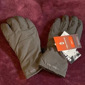 Free Country Gray & Black Thinsulate Ski Gloves